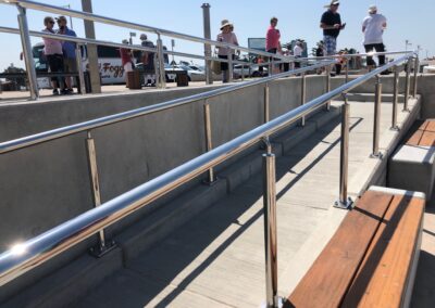 railings and handrails for accessibility ramp at Newcastle Beach | Commercial | Contemporary Stainless Solutions