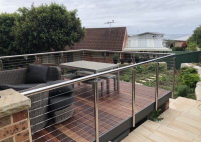 Outdoor patio balustrades | Stainless Steel & wire. Contemporary Stainless Solutions