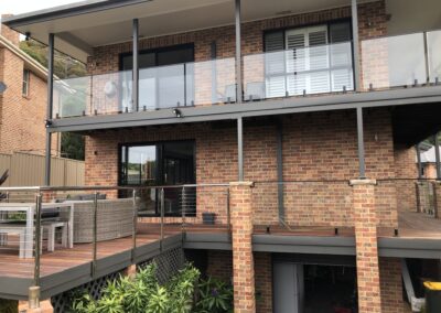Stainless Steel Balustrades, Glass panels, wire balustrades